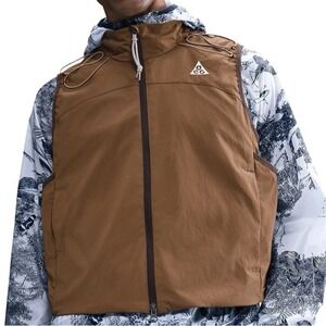 Nike ACG "Death Bloom" Vest Men's Medium $175 NWT HV0600-235 Brown Loose Fit
